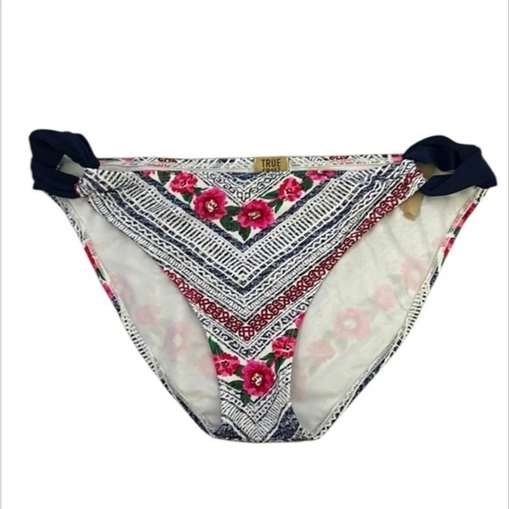 True Craft floral print swim bikini bottom size XL